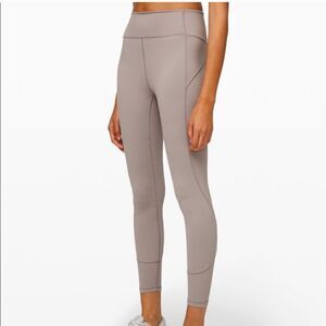 Lululemon In Movement Tight 25" Dark Chrome Legging - Size 4